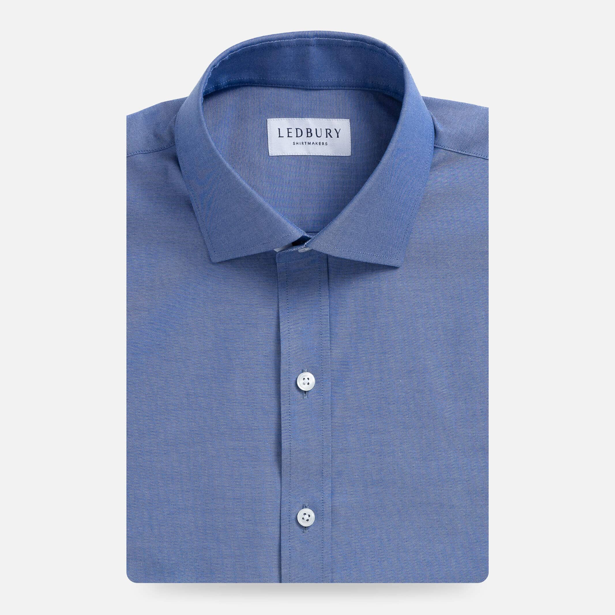 The Blue Harrison Pinpoint Oxford Custom Shirt Custom Dress Shirt- Ledbury