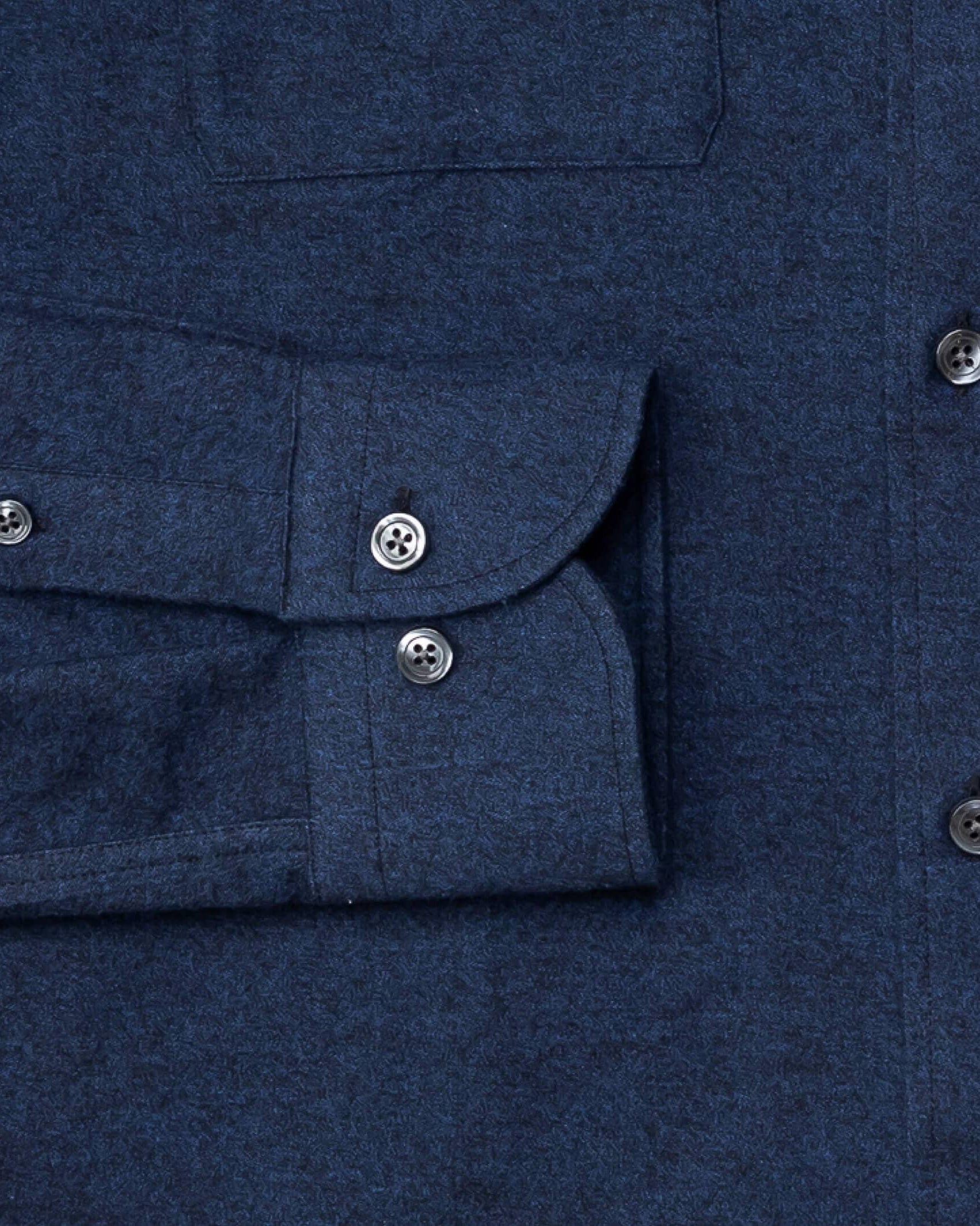 The Dark Blue Heather Heyming Flannel Custom Shirt Custom Casual Shirt- Ledbury