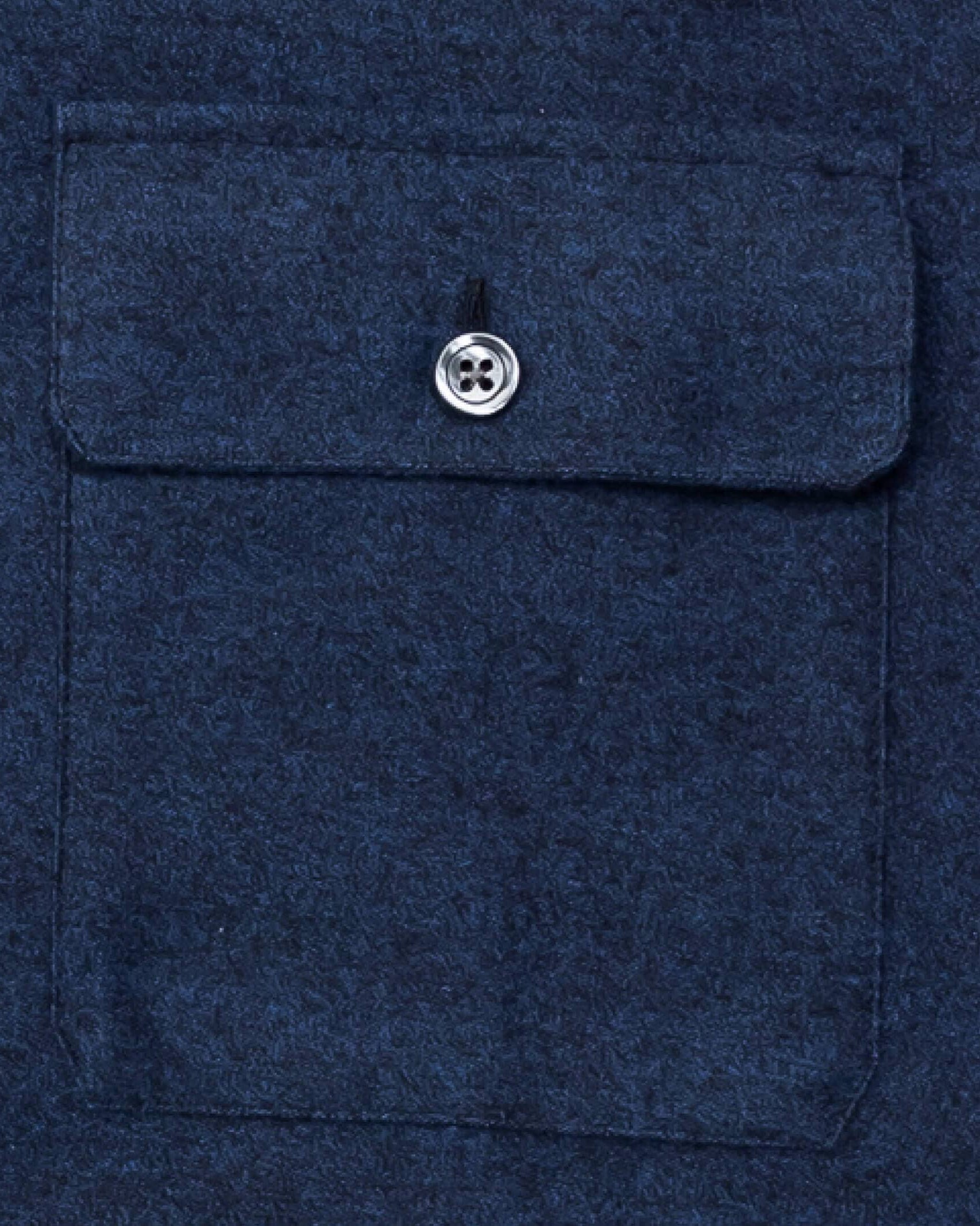 The Dark Blue Heather Heyming Flannel Custom Shirt Custom Casual Shirt- Ledbury