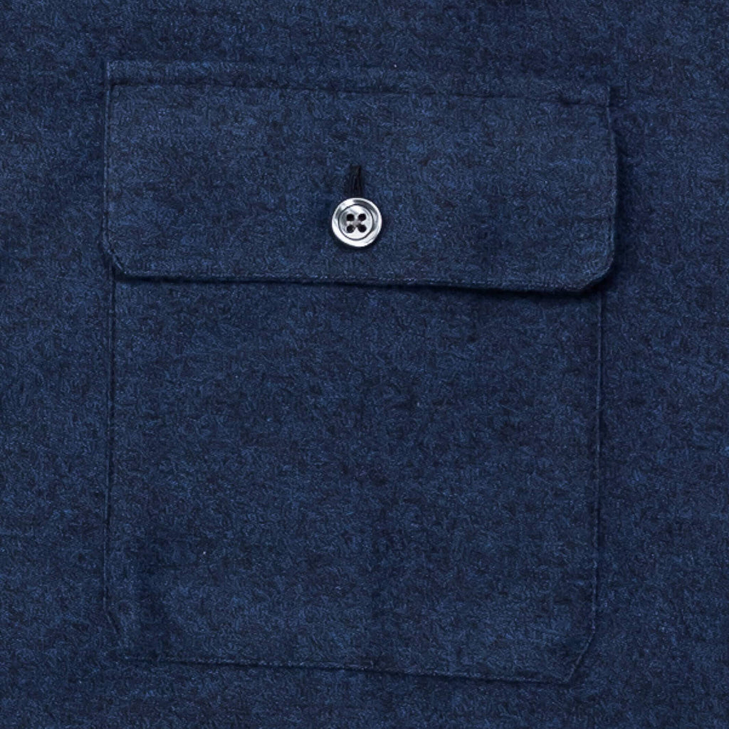 The Dark Blue Heather Heyming Flannel Custom Shirt Custom Casual Shirt- Ledbury