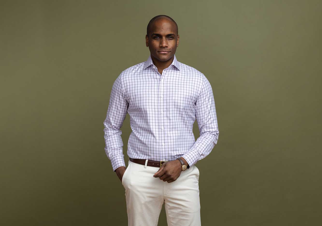 The Lilac Huxley Tattersall Custom Shirt Custom Dress Shirt- Ledbury