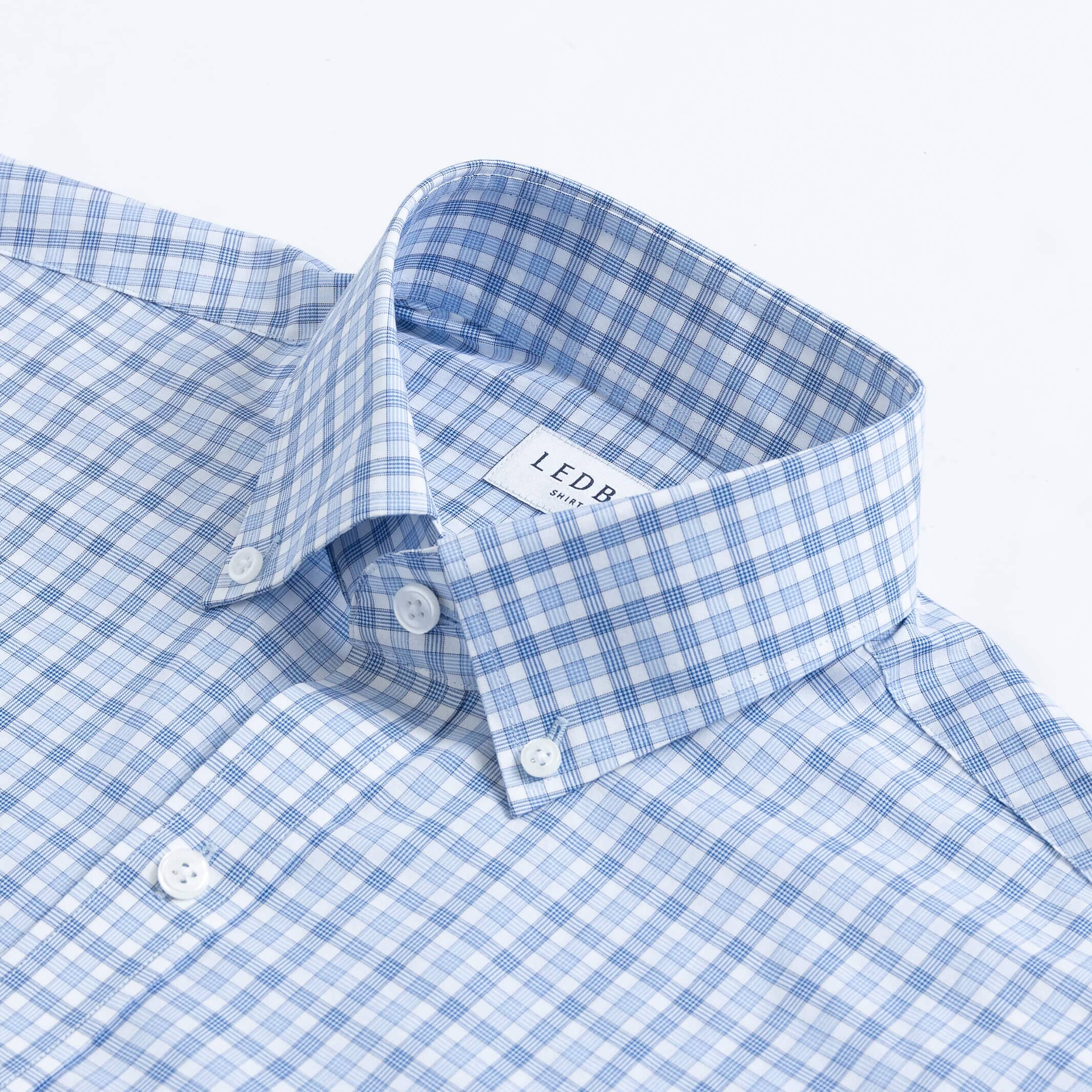 The Blue Kahn Plaid Custom Shirt Custom Dress Shirt- Ledbury