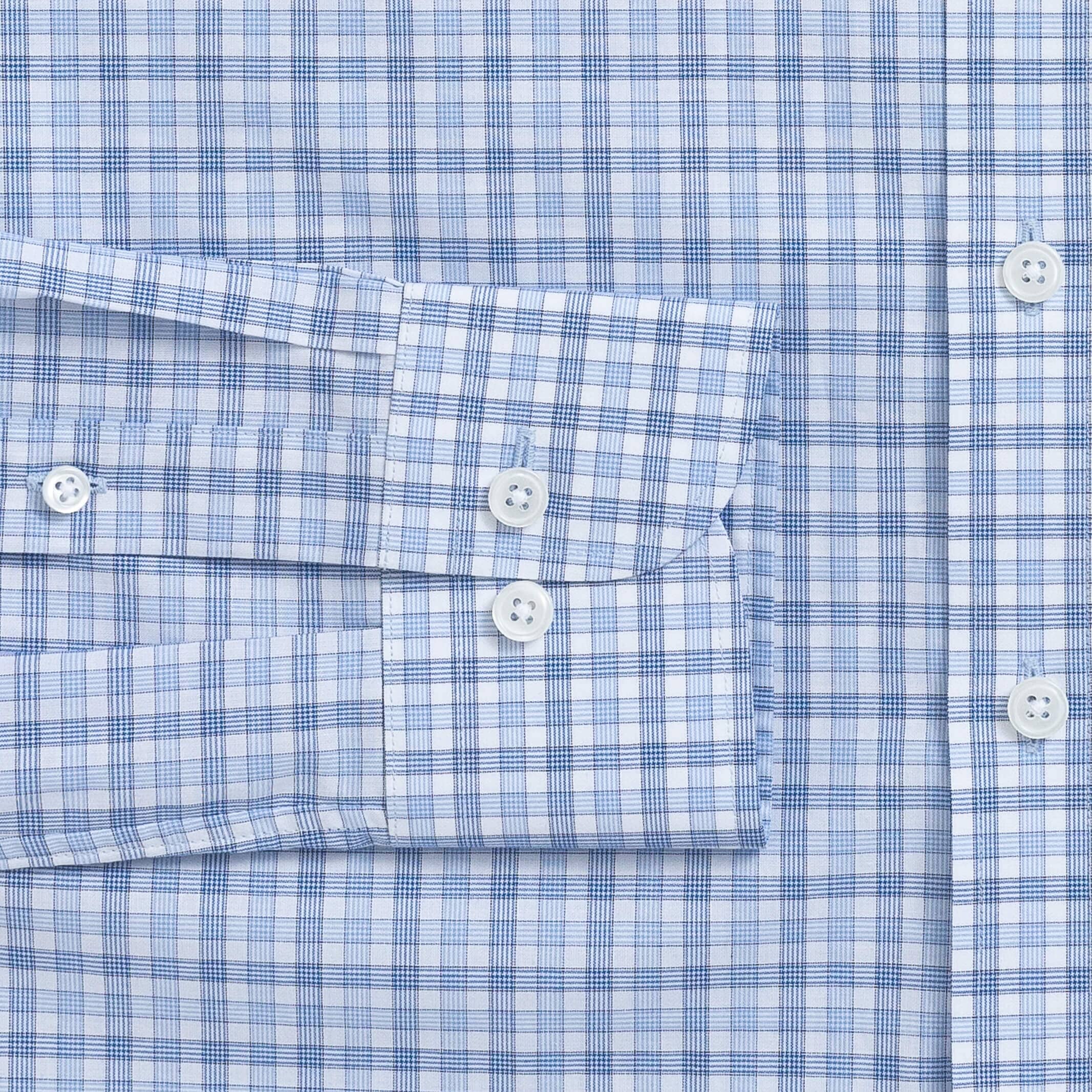 The Blue Kahn Plaid Custom Shirt Custom Dress Shirt- Ledbury