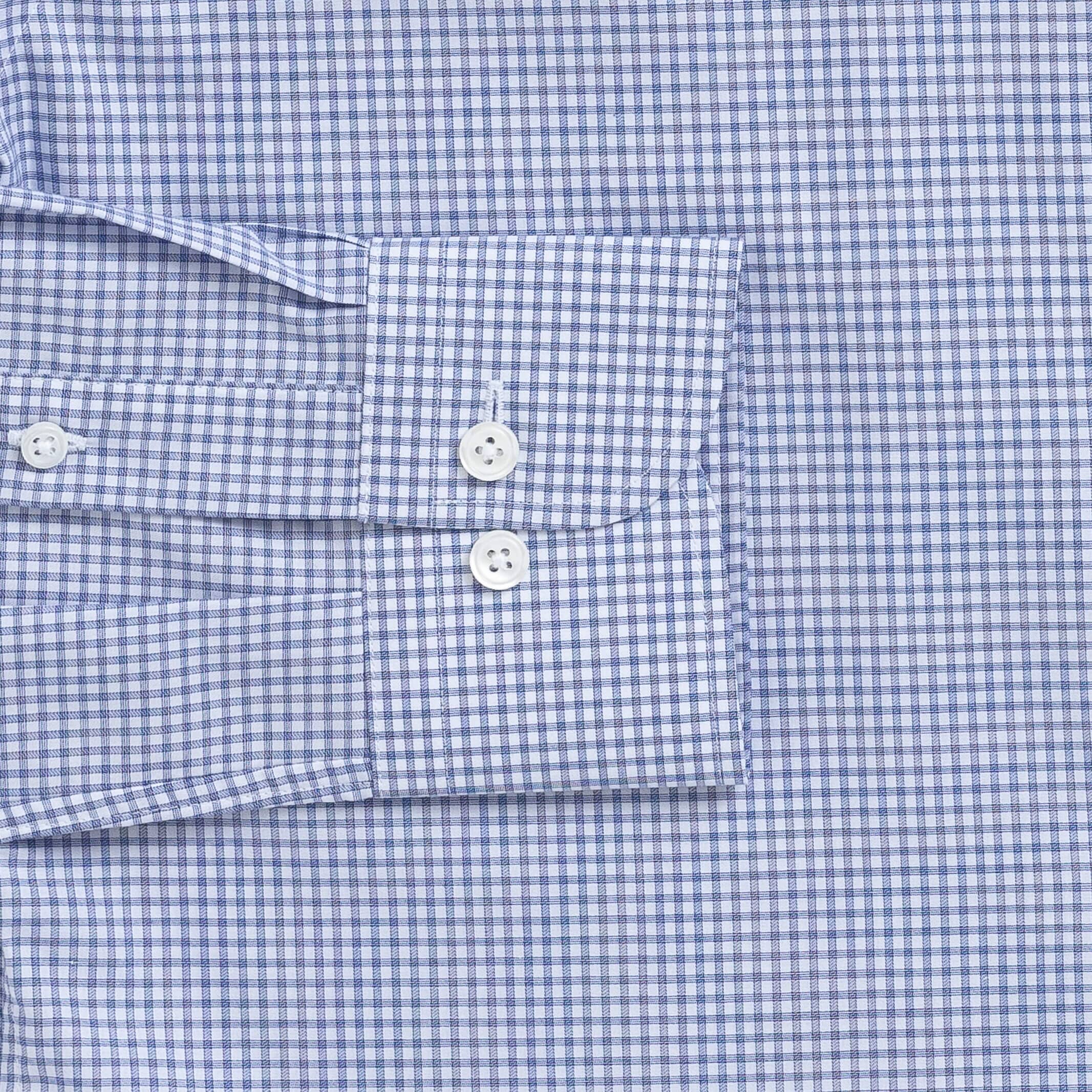 The Navy Kent Gingham Custom Shirt Custom Dress Shirt- Ledbury
