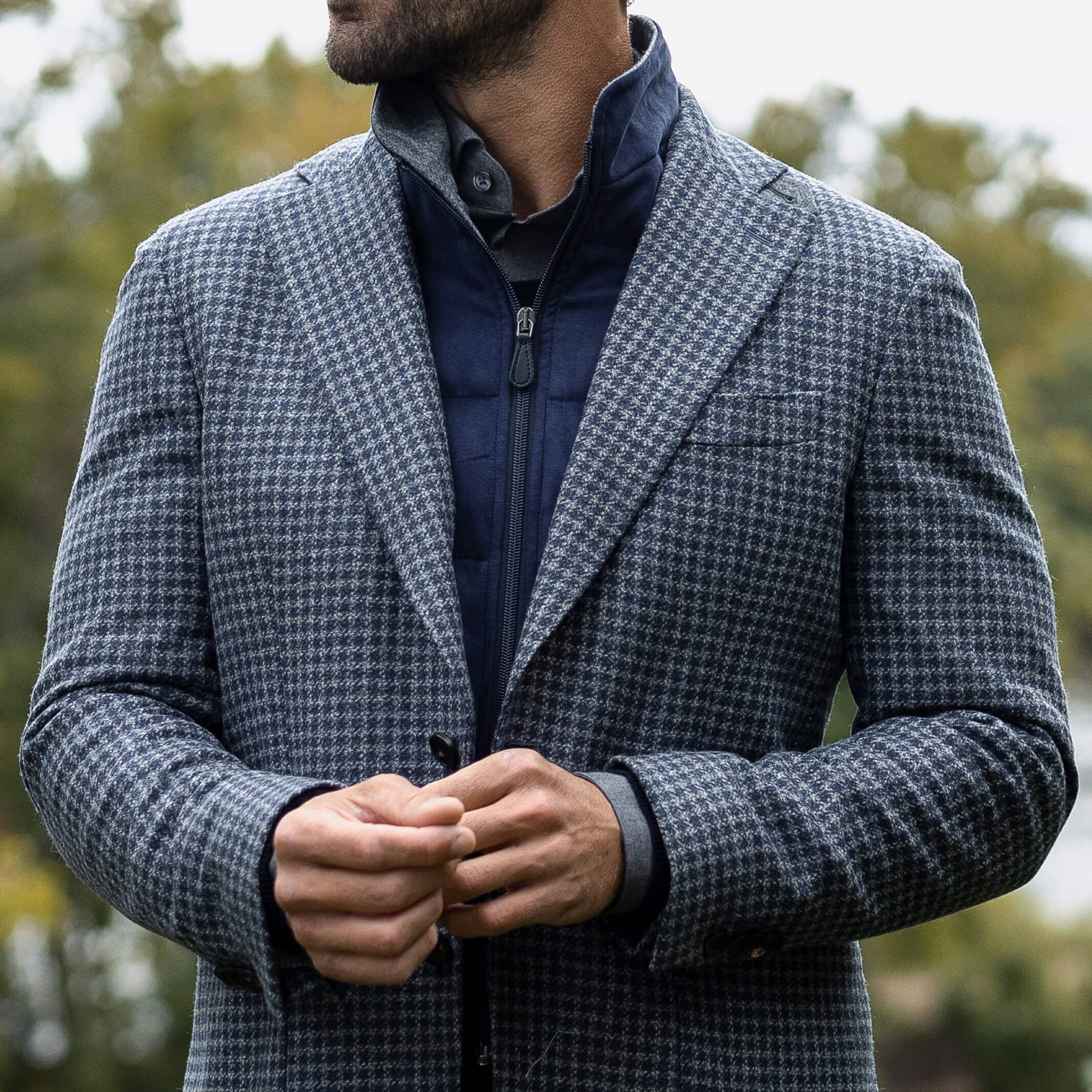 The Slate Navy Lawnwood Travel Jacket Sport Coat- Ledbury
