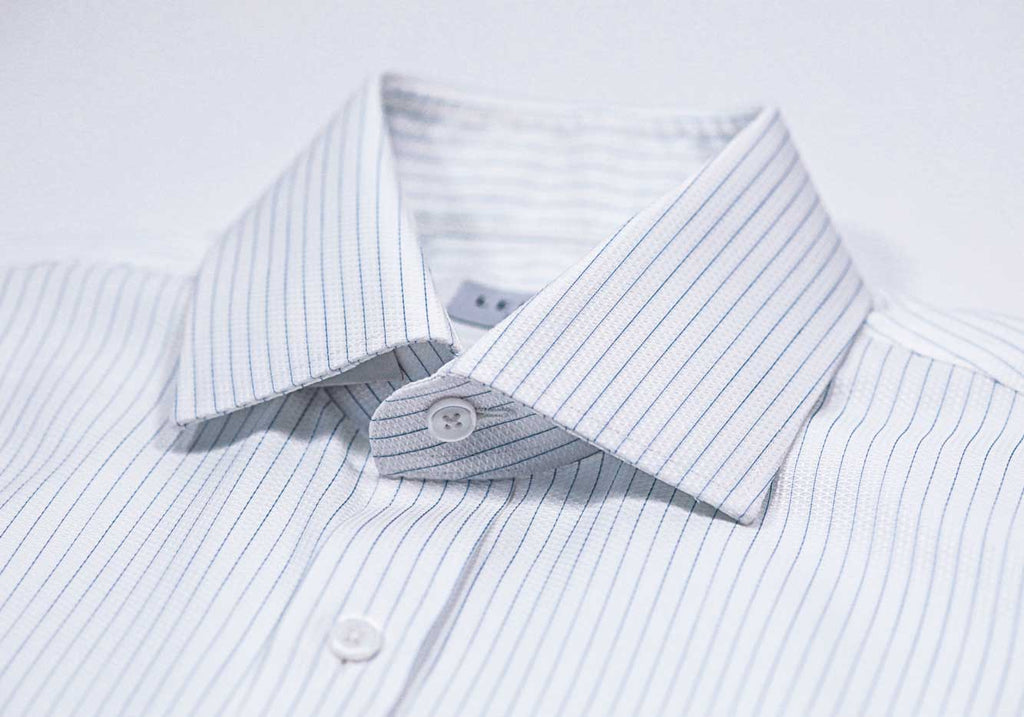 The Light Blue Lenox Sport Stripe Custom Shirt Custom Dress Shirt- Ledbury