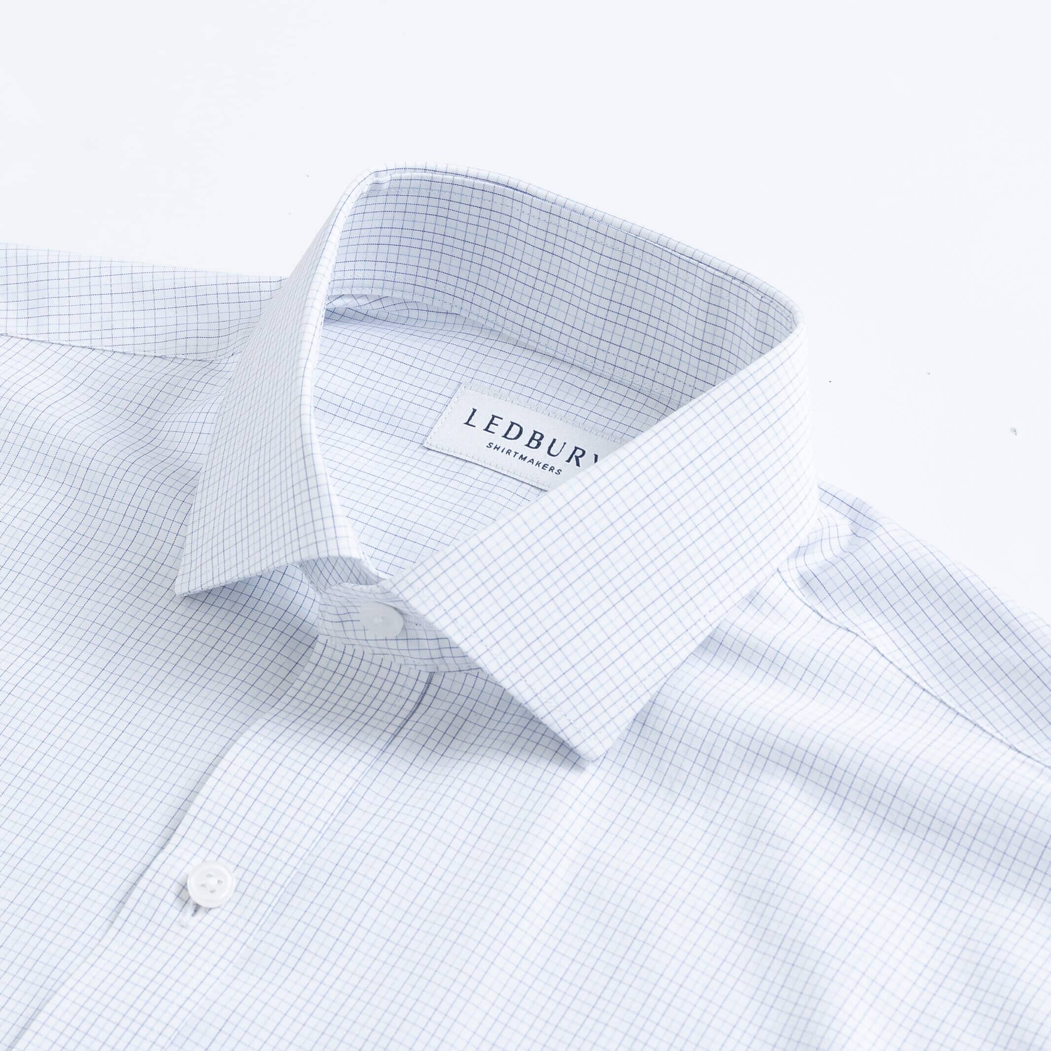 The Blue Thomas Mason Lovern Check Custom Shirt Custom Dress Shirt- Ledbury