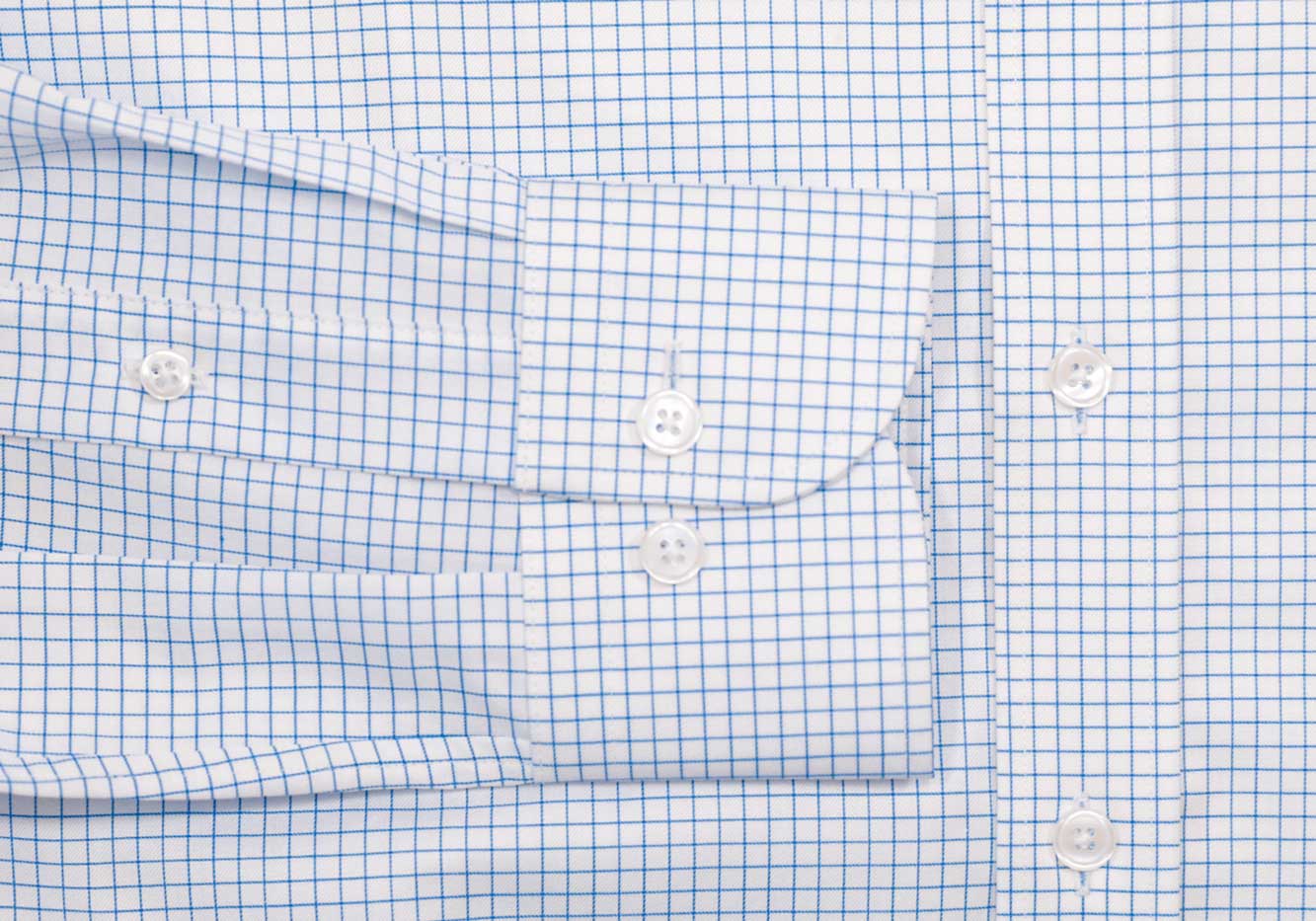 The Light Blue Monty Check Custom Shirt Custom Dress Shirt- Ledbury