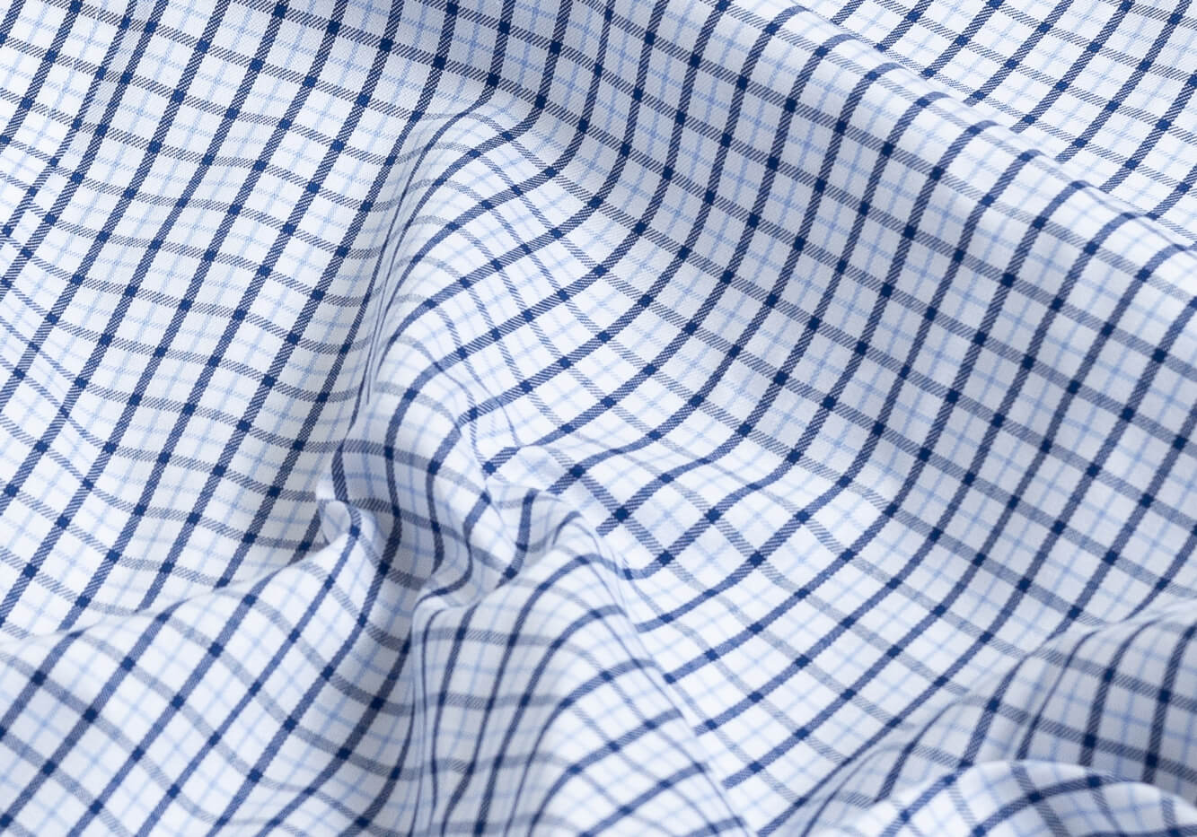 The Navy Ferris Non Iron Check Custom Shirt Custom Dress Shirt- Ledbury
