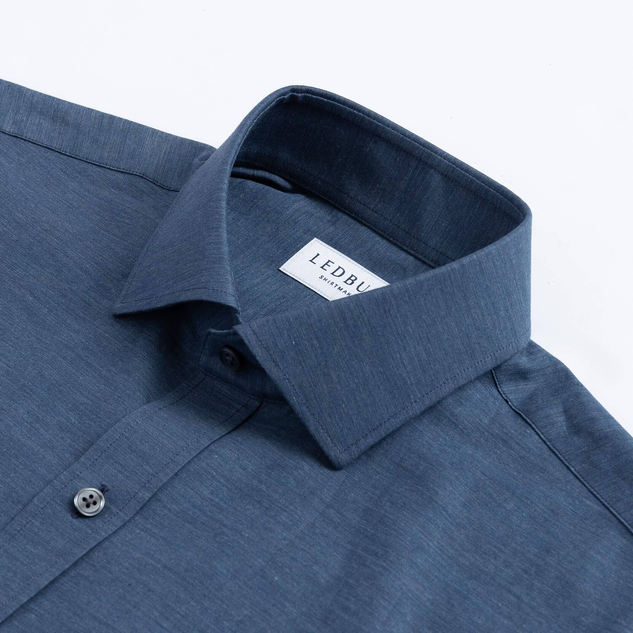 The Indigo Nelson Chambray Custom Shirt Custom Dress Shirt- Ledbury