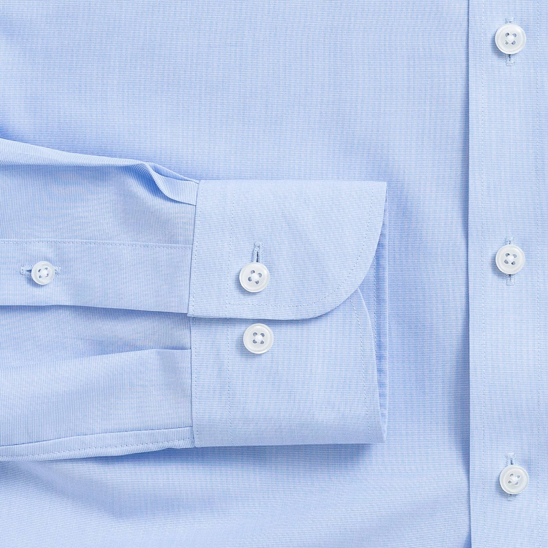 The Light Blue Pearce End on End Custom Shirt Custom Dress Shirt- Ledbury
