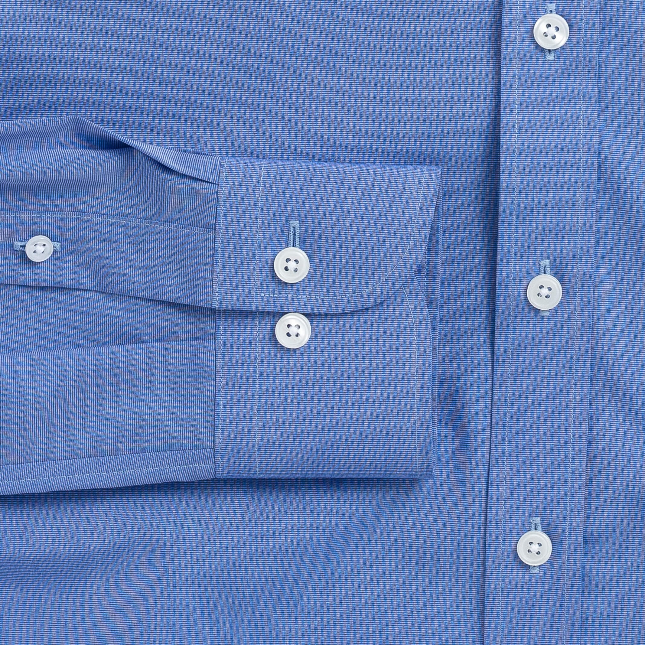 The Blue Pearce End on End Custom Shirt Custom Dress Shirt- Ledbury