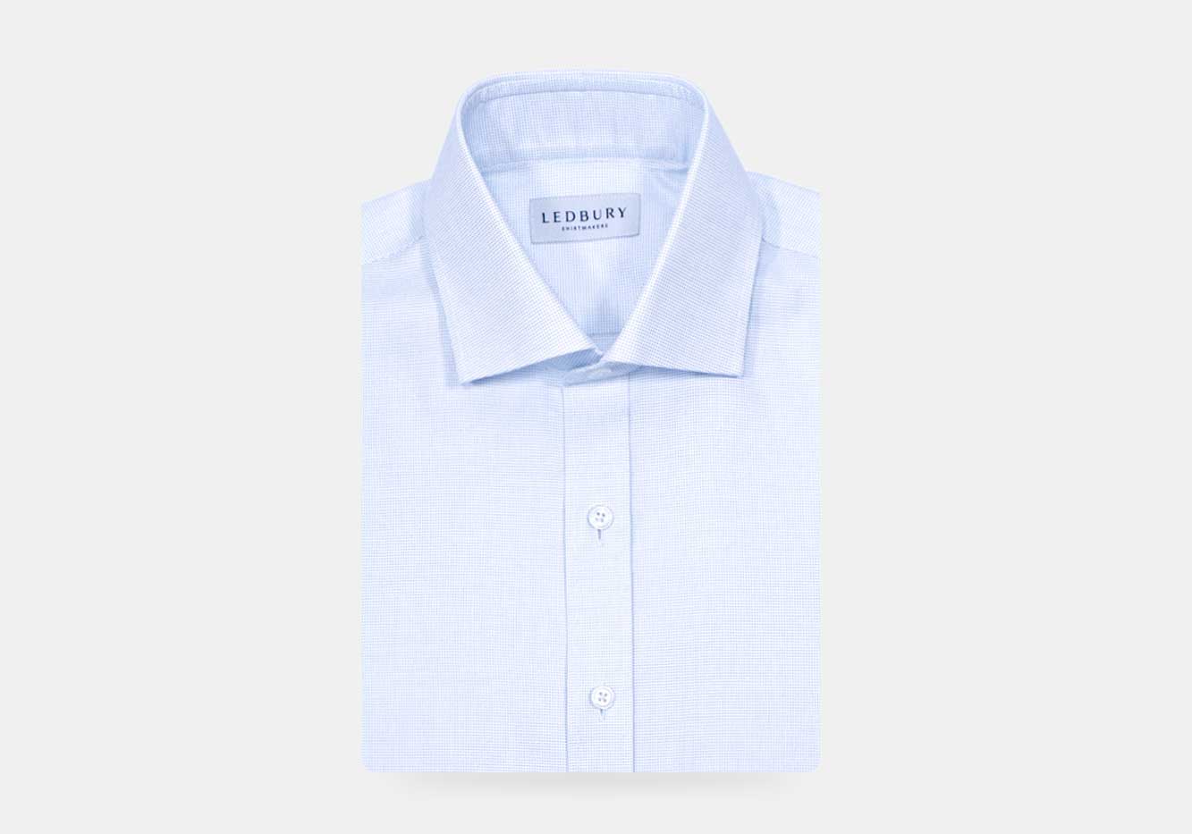The Light Blue Pelton Royal Oxford Custom Shirt Custom Dress Shirt- Ledbury