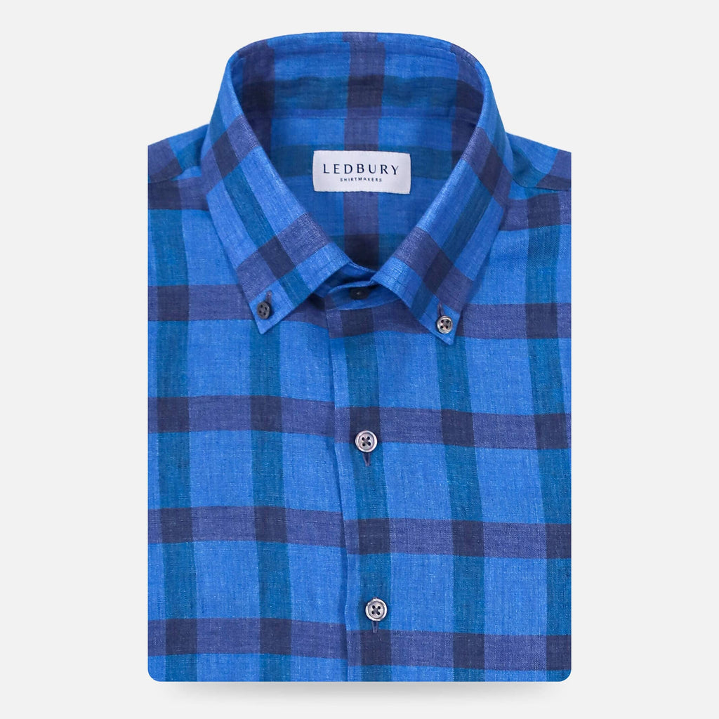 The Sapphire Reardon Linen Check Custom Shirt Custom Casual Shirt- Ledbury