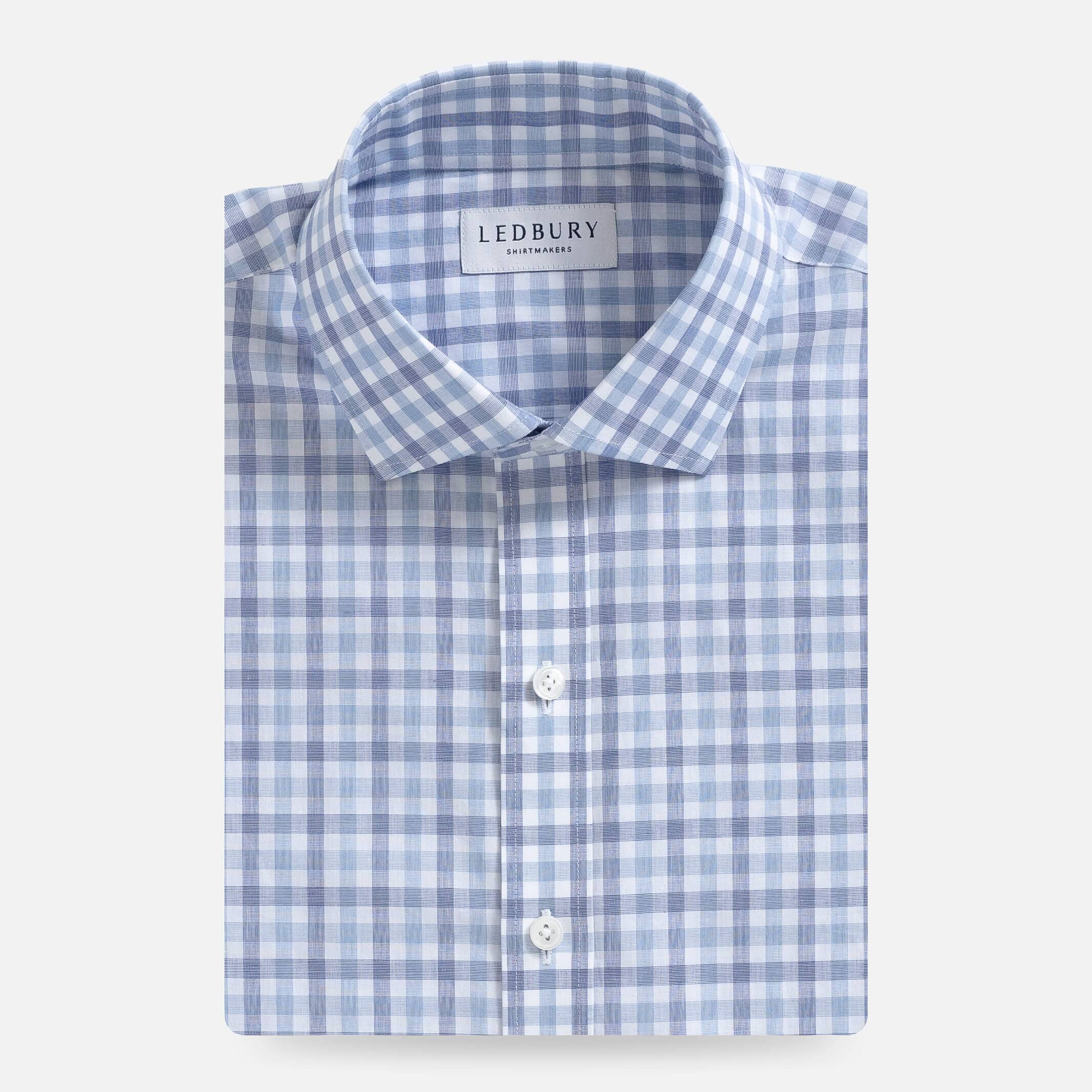The Blue Rollins Plaid Custom Shirt Custom Dress Shirt- Ledbury