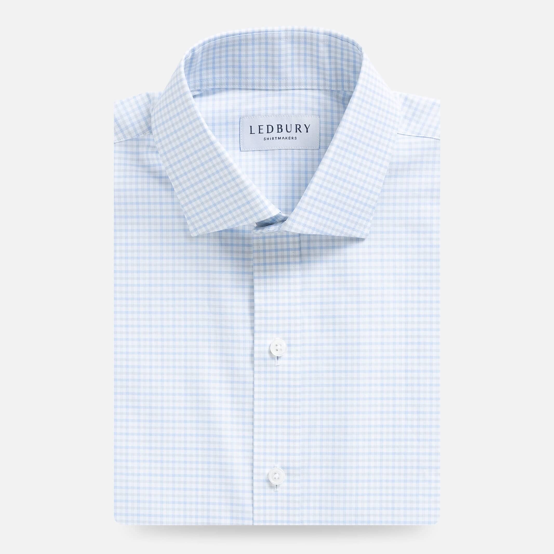 The Blue Thomas Mason Sallow Tattersall Custom Shirt Custom Dress Shirt- Ledbury