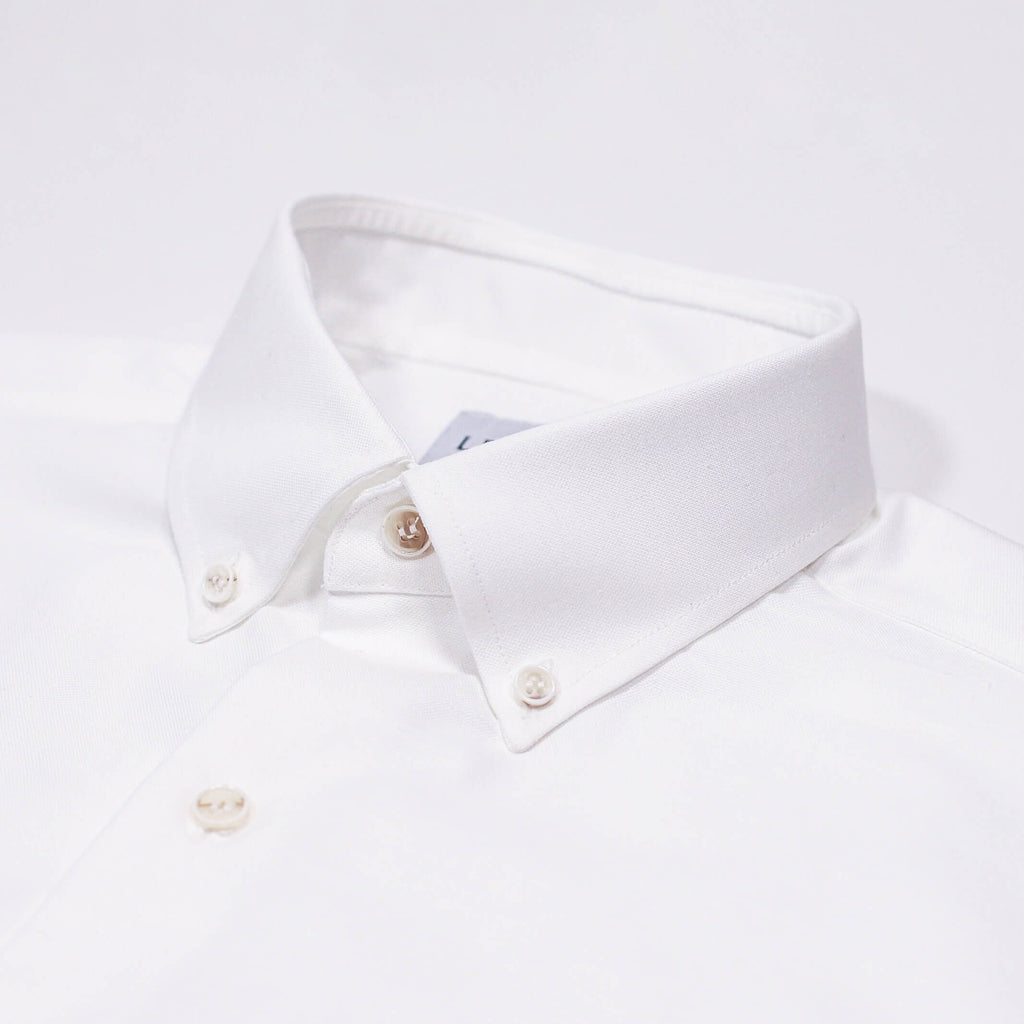 The White Short Sleeve Mayfield Oxford Custom Shirt Custom Casual Shirt- Ledbury