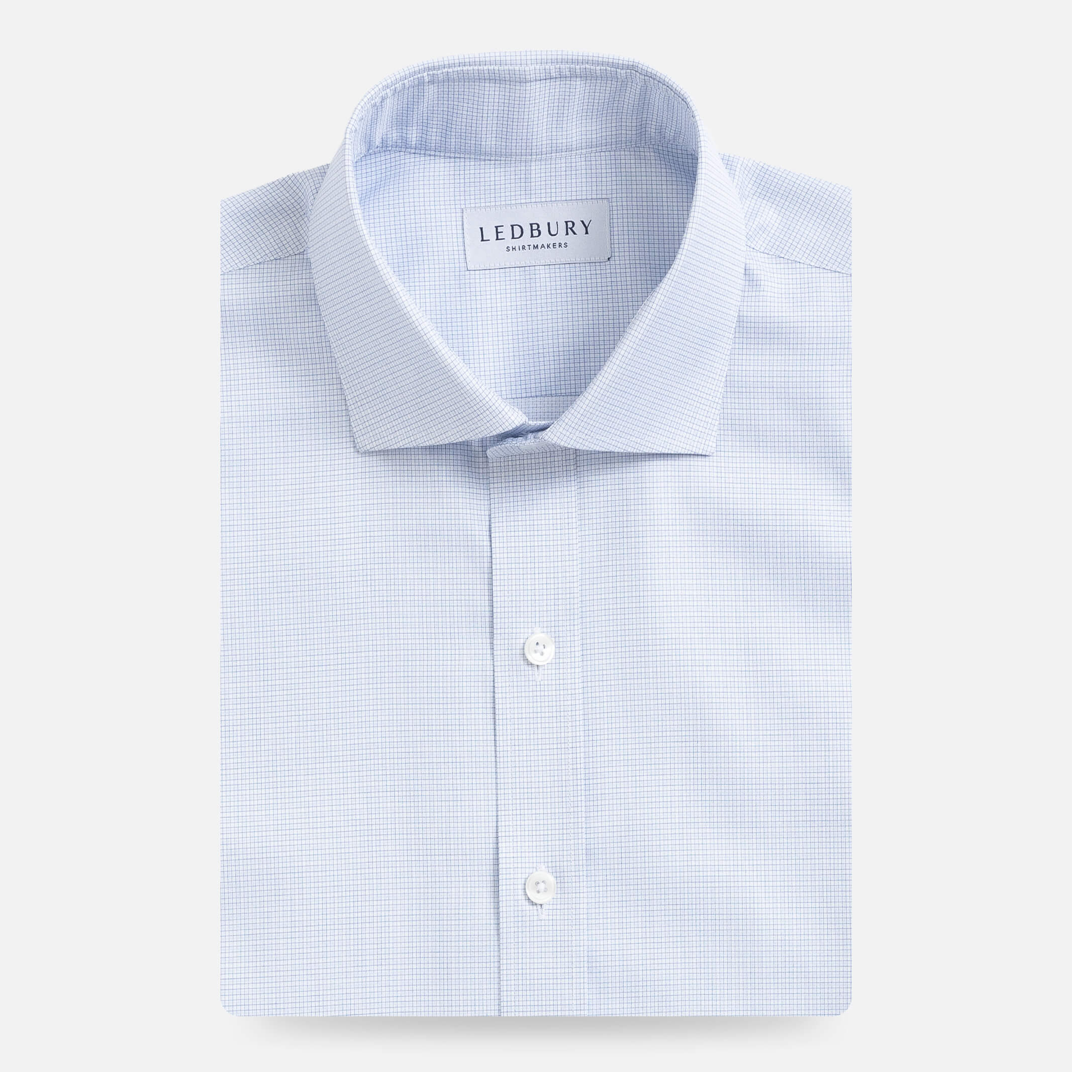 The Blue Strauss Small Check Custom Shirt Custom Dress Shirt- Ledbury