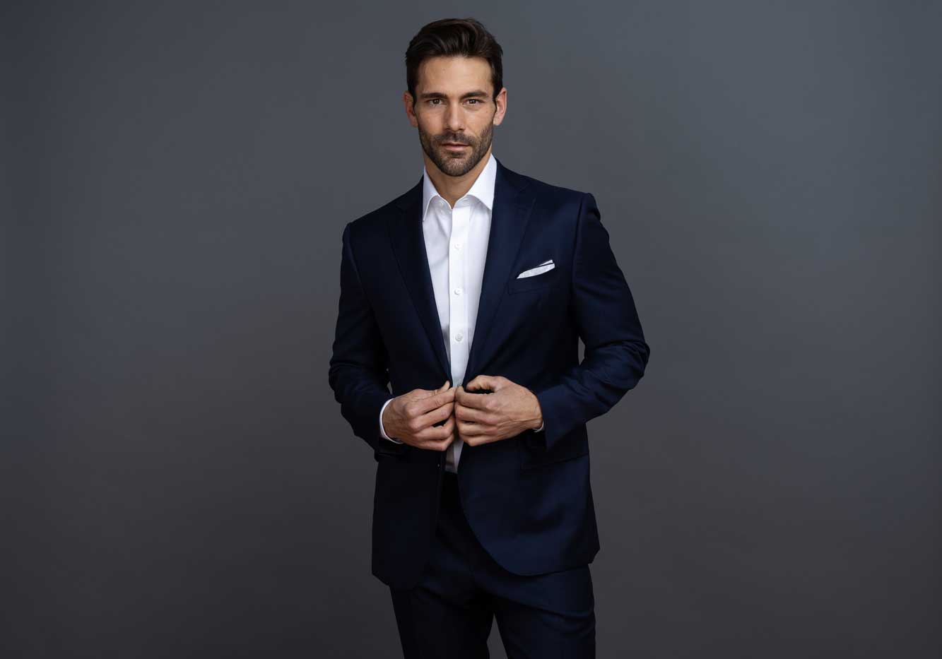 The White Sullivan Non Iron Fine Twill Custom Shirt Custom Dress Shirt- Ledbury