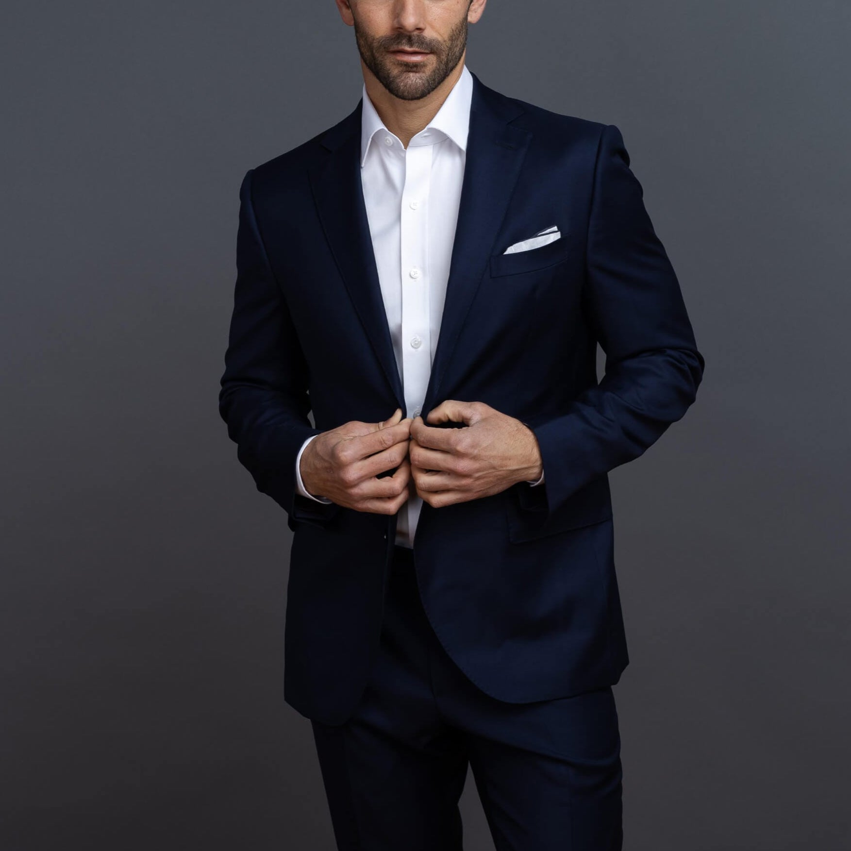 The White Sutton Twill Custom Shirt Custom Dress Shirt- Ledbury