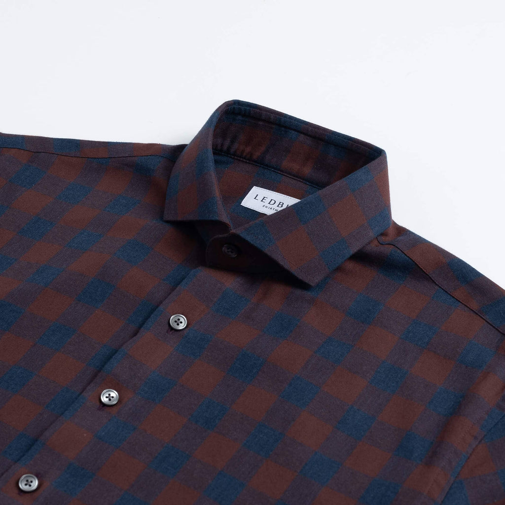 The Bordeaux Sylvan Soft Twill Custom Shirt Custom Casual Shirt- Ledbury