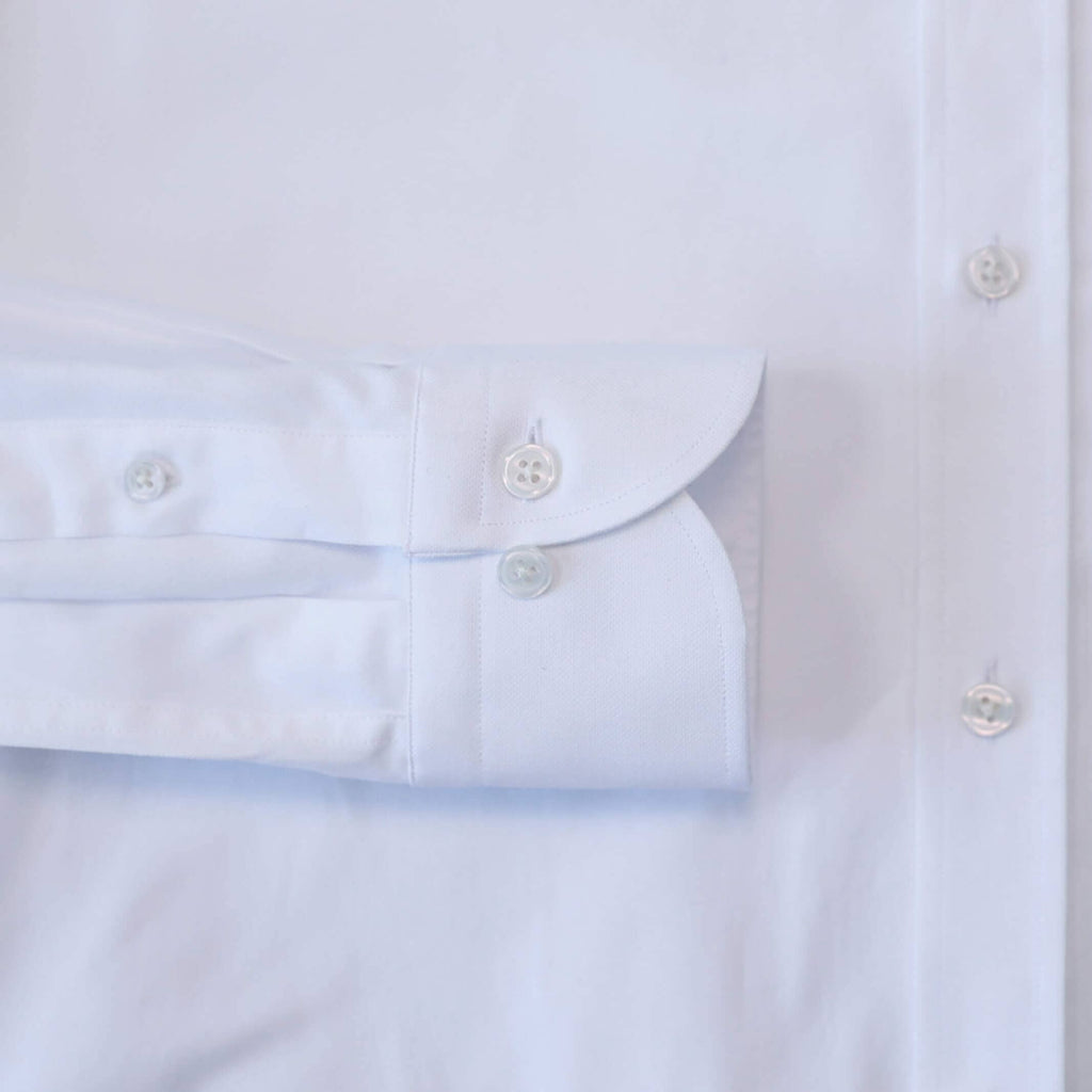 The White Korte Non Iron Oxford Custom Shirt Custom Dress Shirt- Ledbury