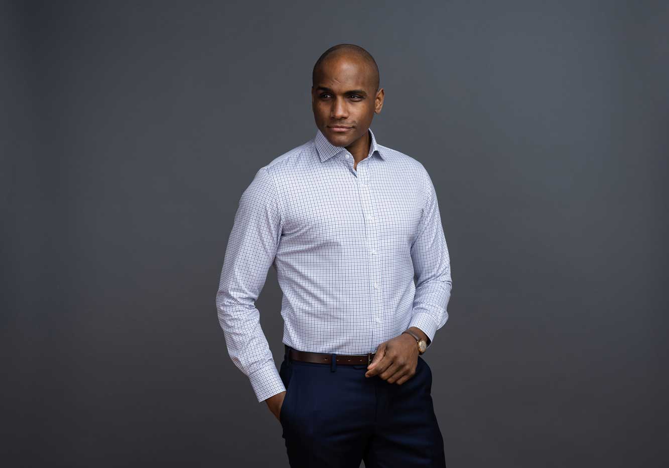 The Violet Wickham Tattersall Custom Shirt Custom Dress Shirt- Ledbury