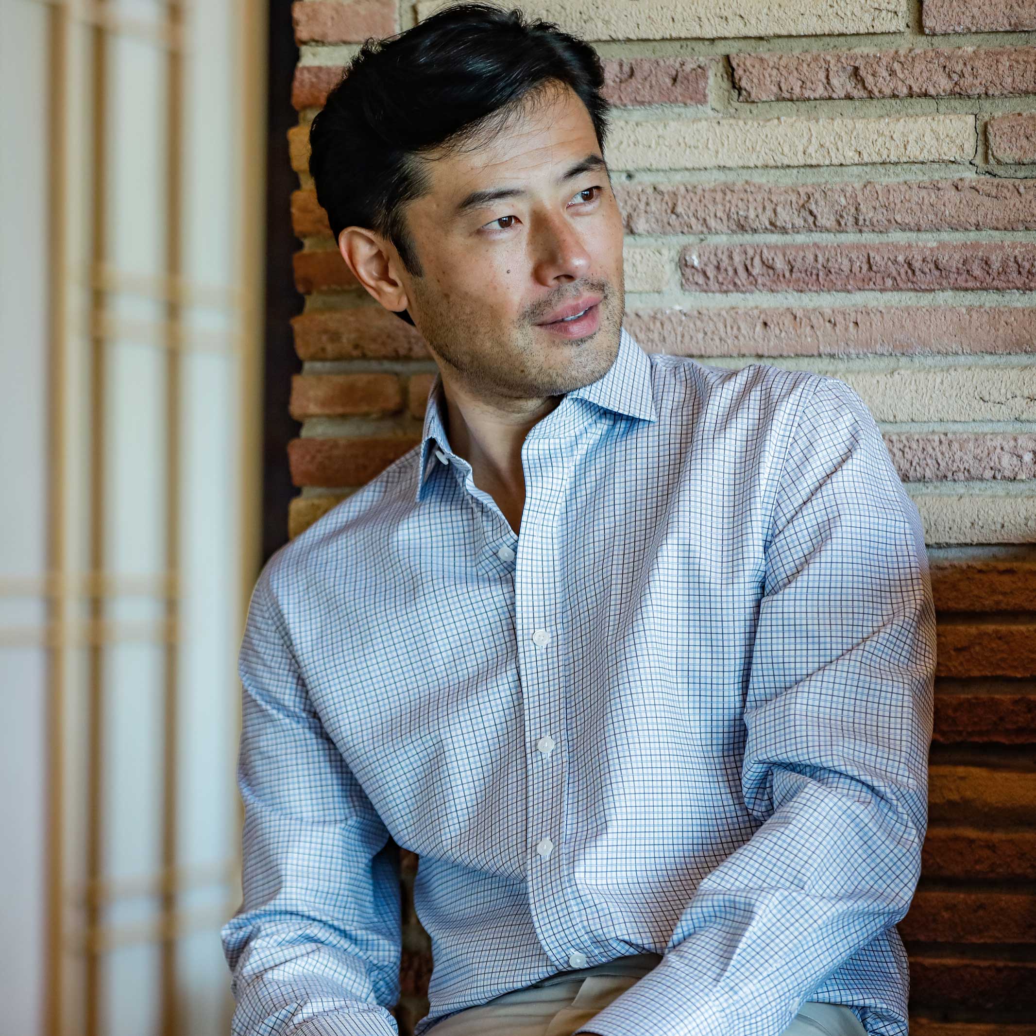 The Olive Wickham Tattersall Custom Shirt Custom Dress Shirt- Ledbury