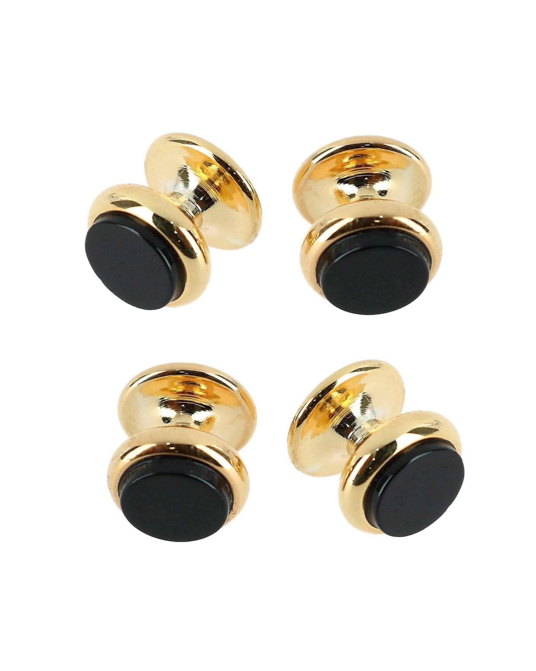 Trafalgar Sutton Genuine Onyx Tuxedo 4 Piece Stud Set Cufflinks- Ledbury