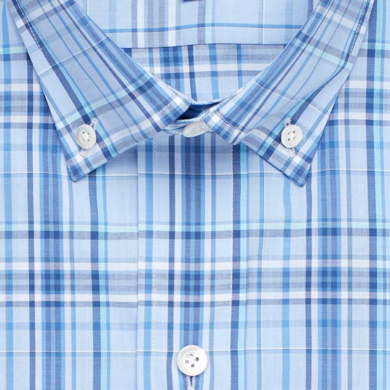 The Light Blue Vaughan Plaid Casual Shirt Casual Shirt- Ledbury