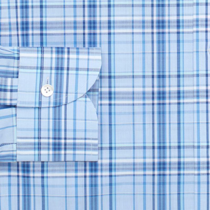 The Light Blue Vaughan Plaid Casual Shirt Casual Shirt- Ledbury