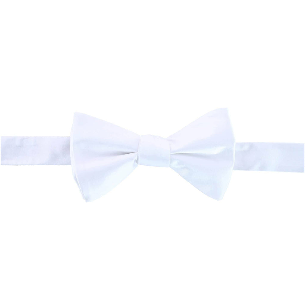 Trafalgar Sutton White Silk Bow Tie Bowtie- Ledbury