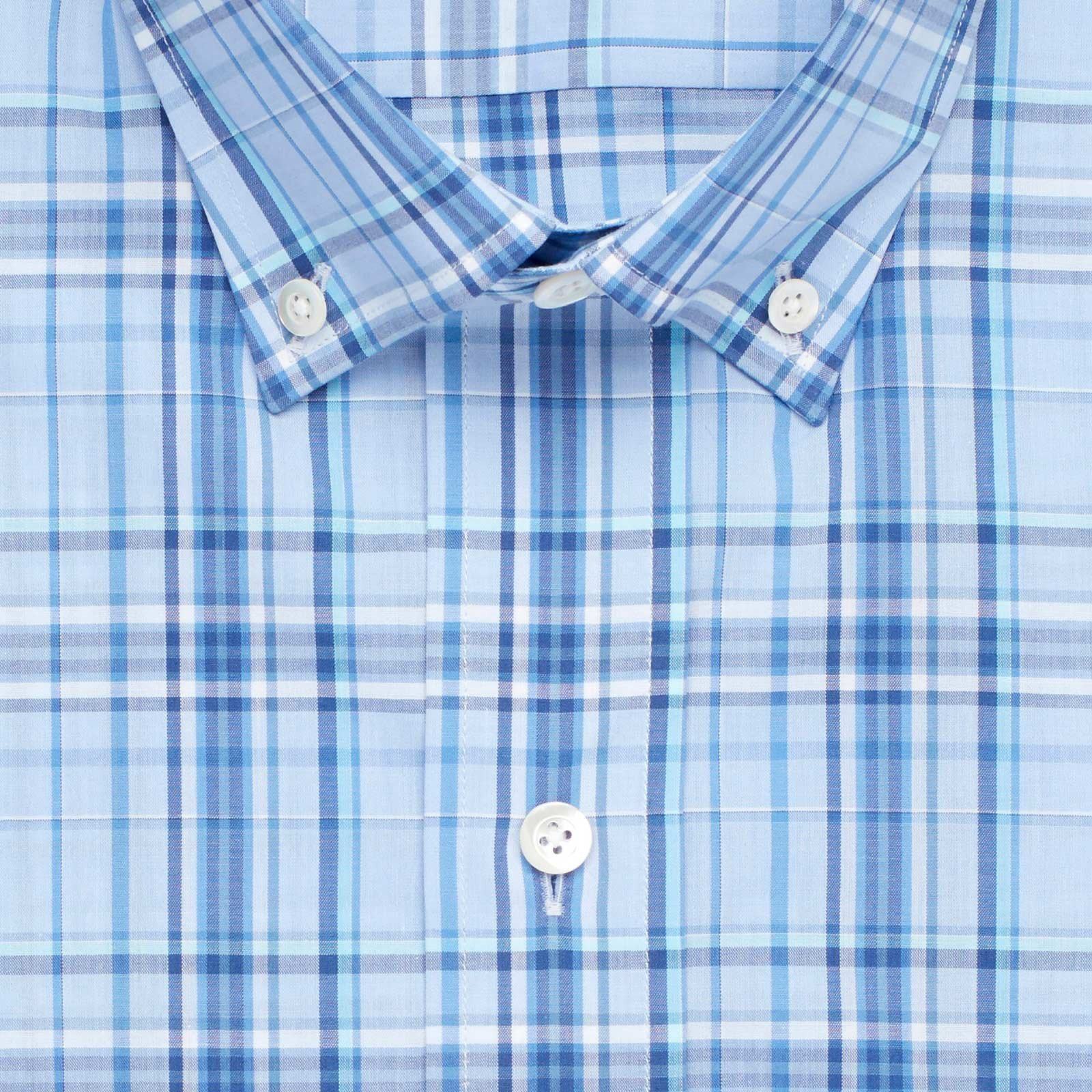 The Light Blue Vaughan Plaid Casual Shirt Casual Shirt- Ledbury