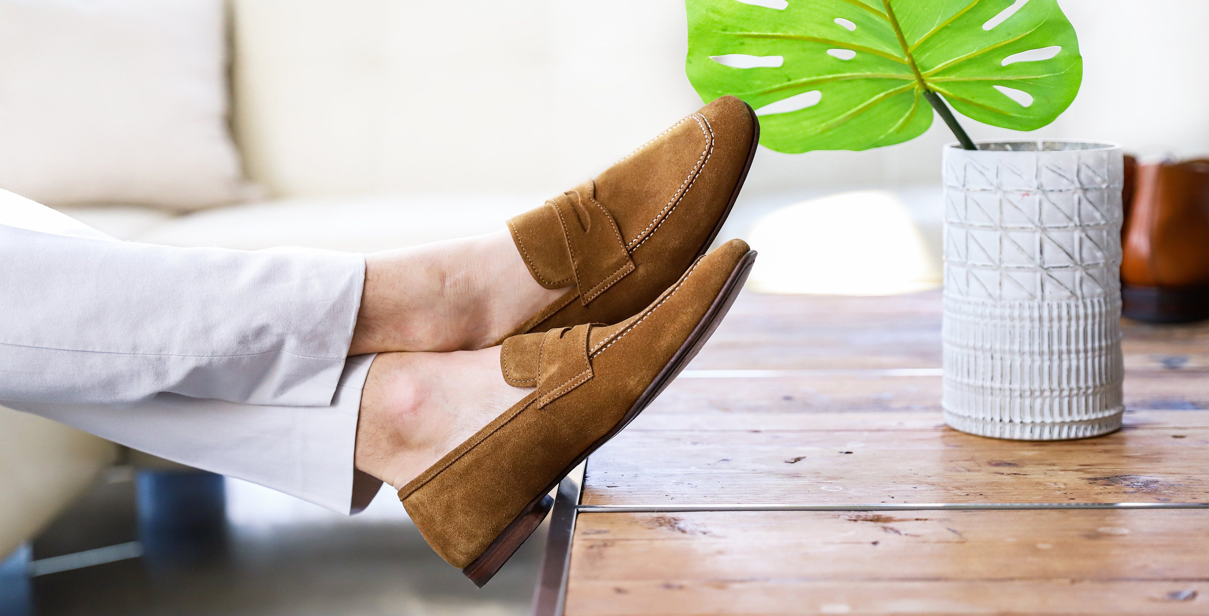 The Brown Tolliver Suede Flex Loafer at Ledbury
