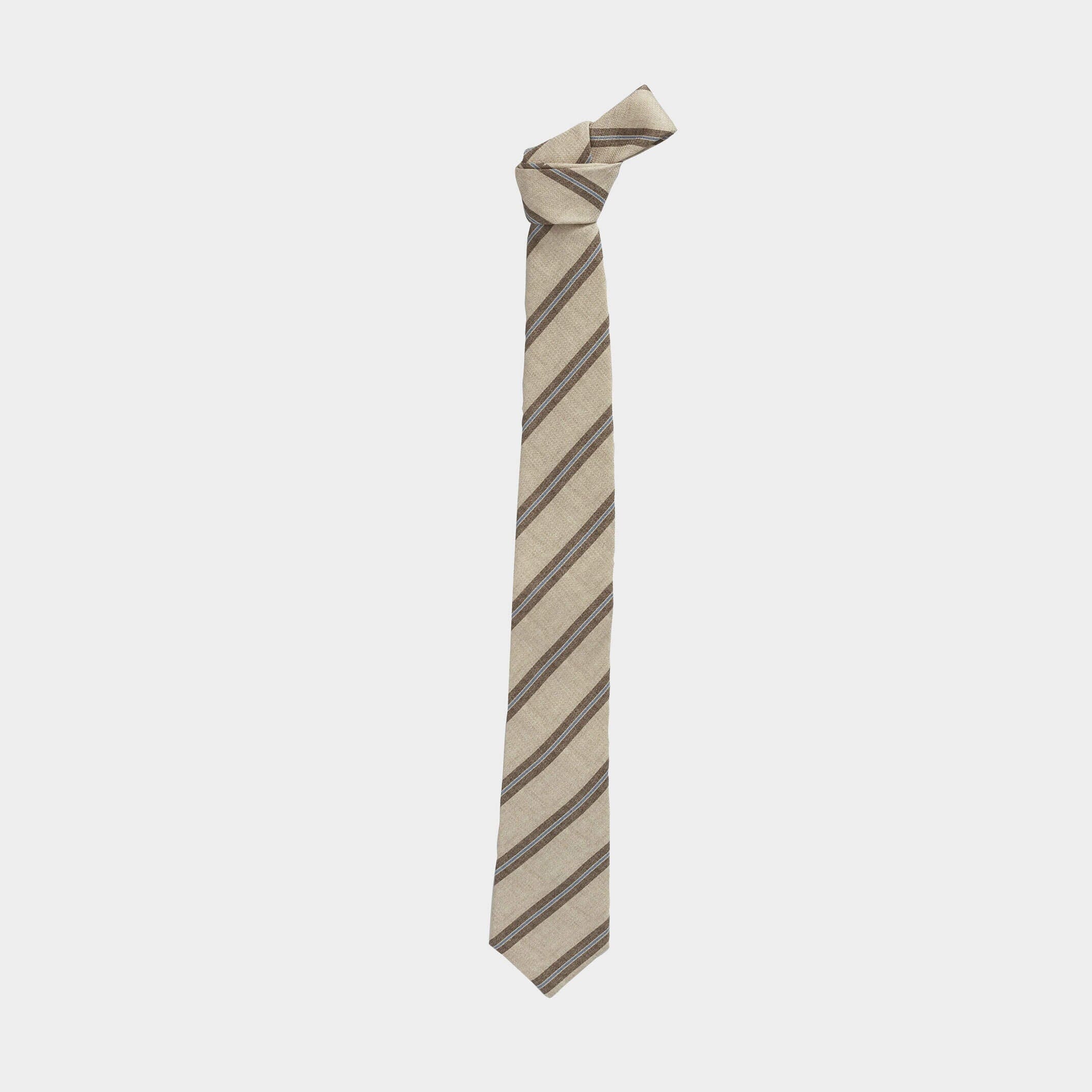 The Tan Leone Silk Tie Tie- Ledbury