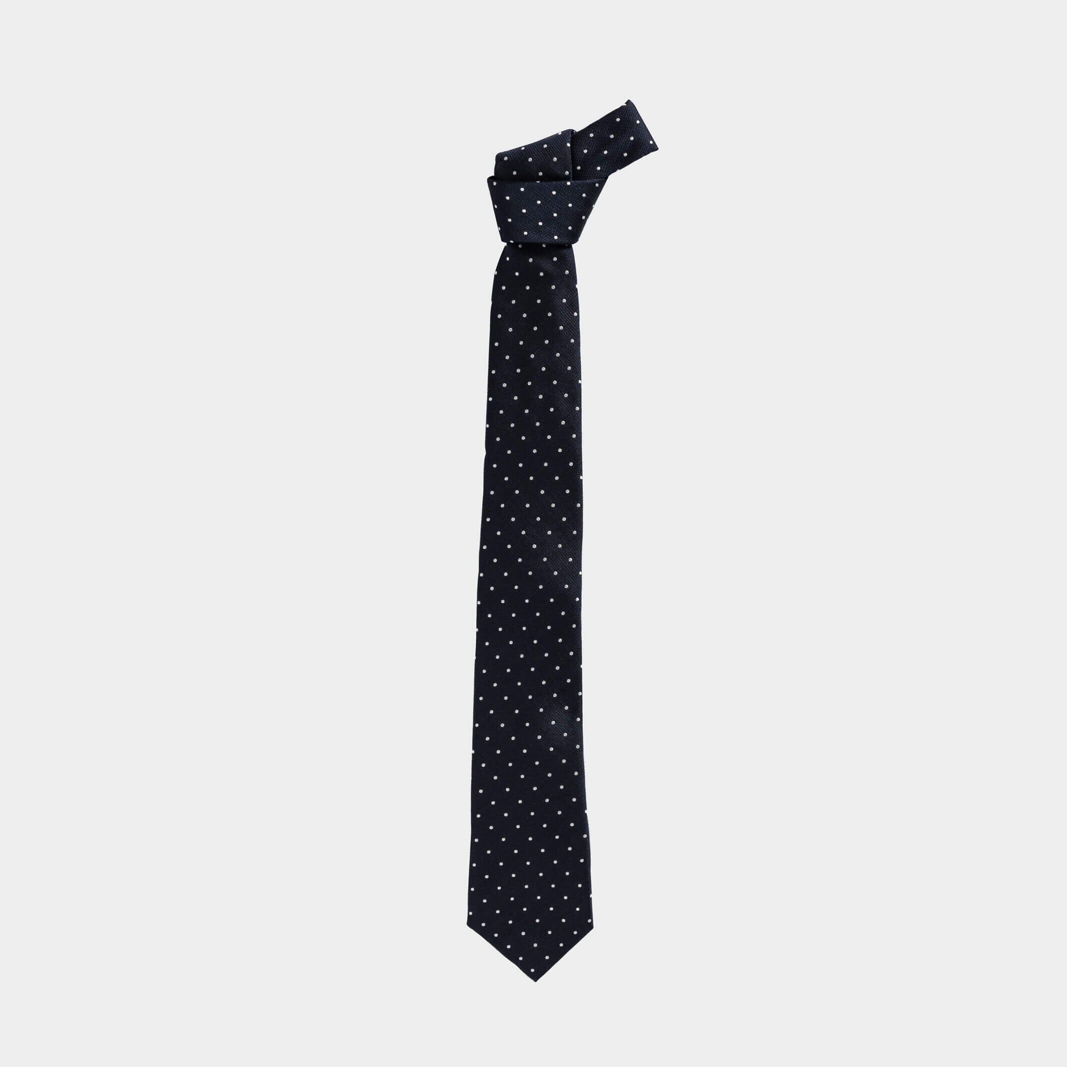 The Navy Sarto Silk Tie Tie- Ledbury