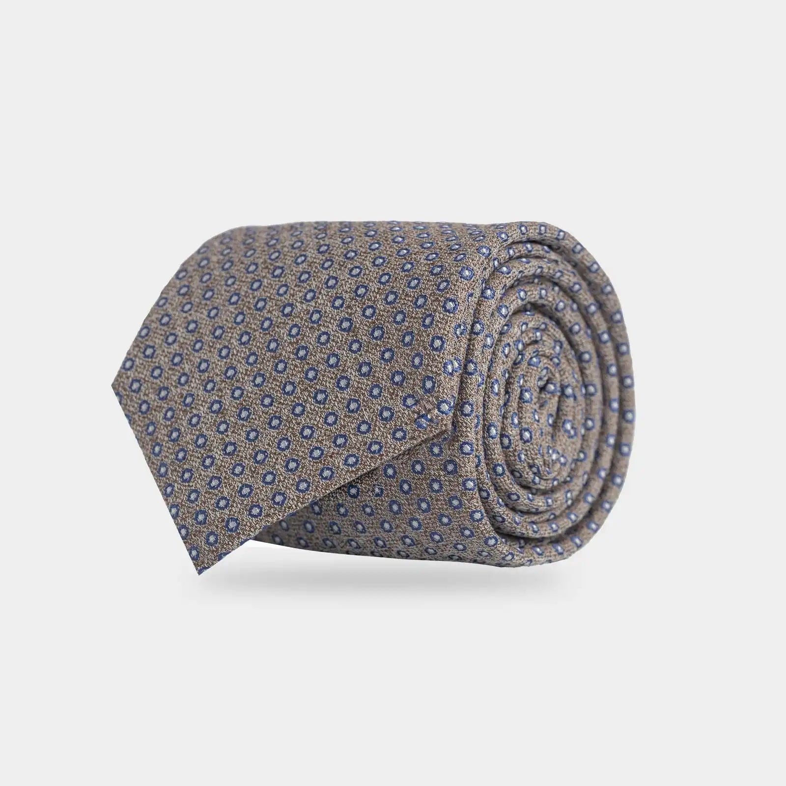 Ledbury Oat Potenza Silk Linen Tie – 50% silk, 50% linen satin weave, 3-inch width