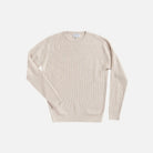 A cream waffle knit Italian merino sweater by Ledbury