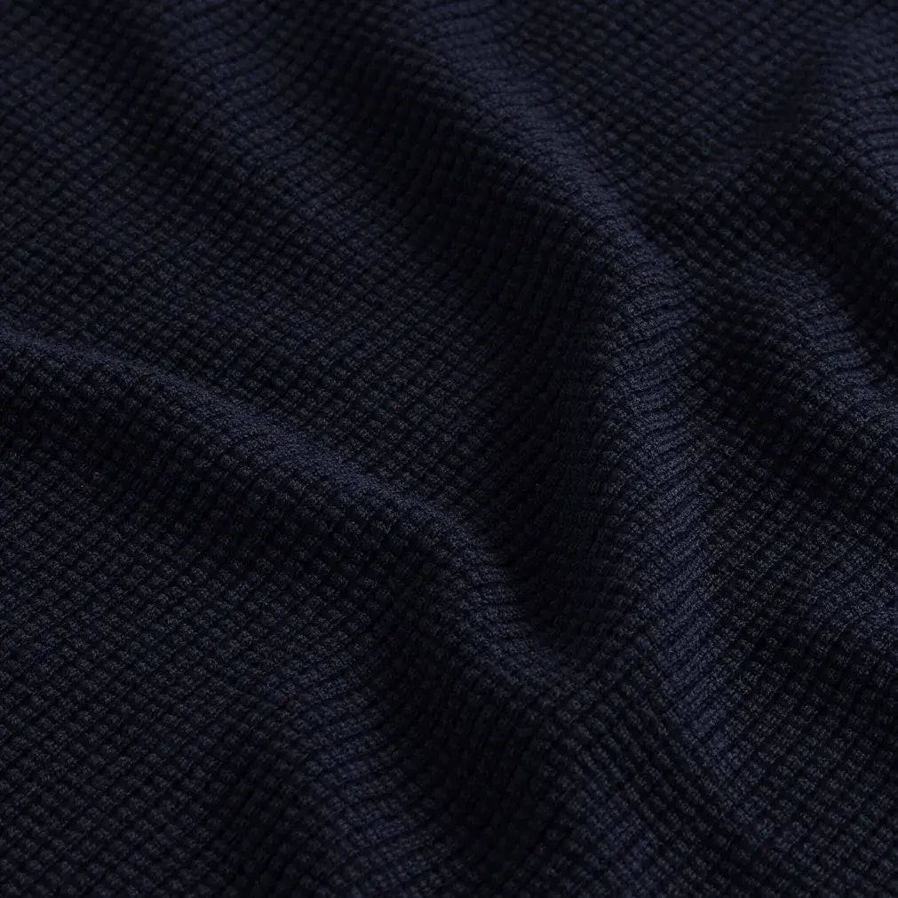 The Navy Walden Thermal Crew Sweater Sweater- Ledbury