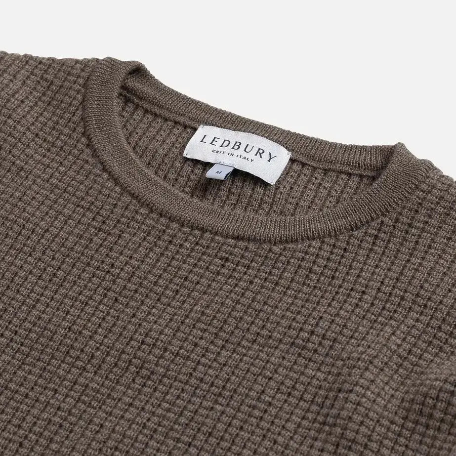 The Brown Walden Thermal Crew Sweater Sweater- Ledbury