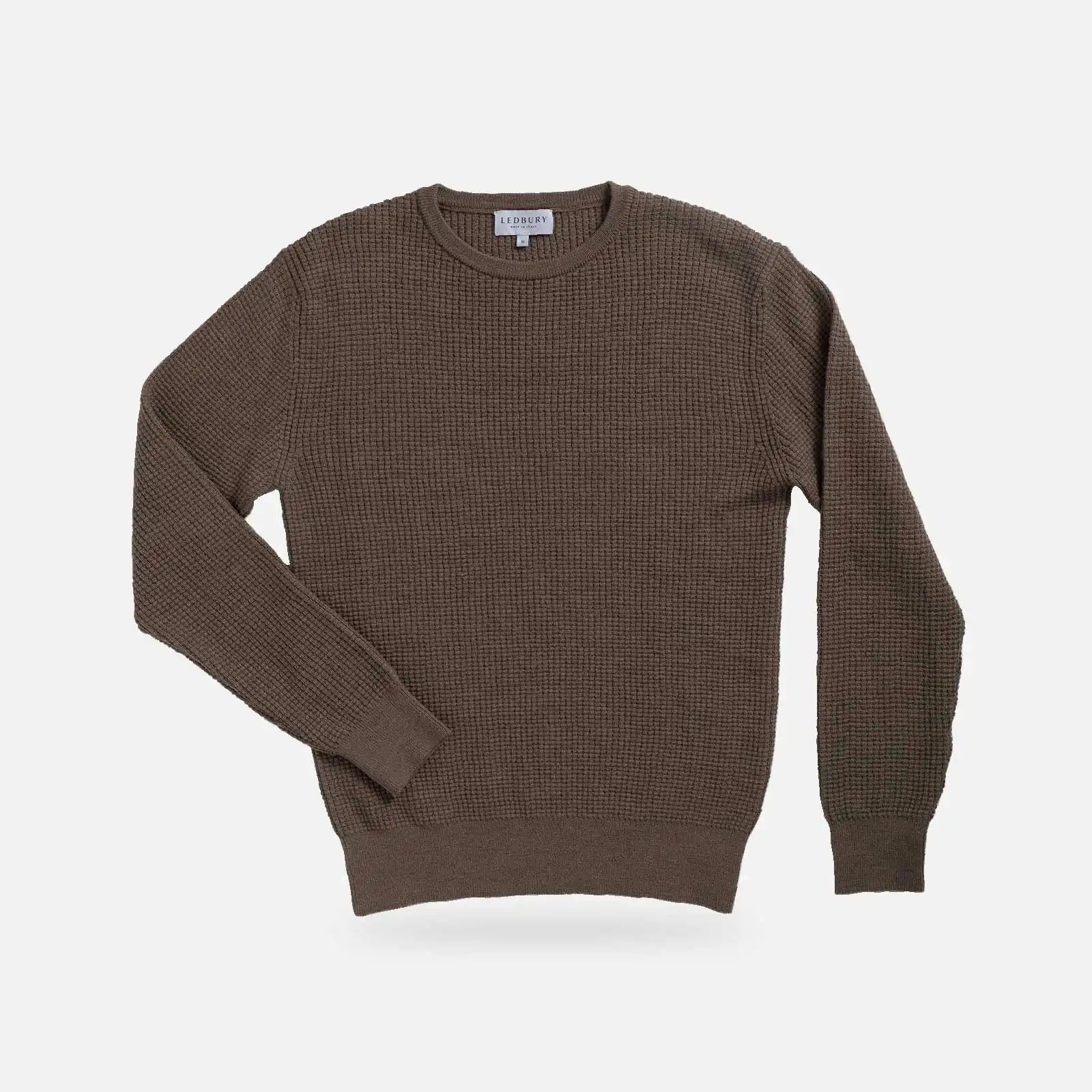 The Brown Walden Thermal Crew Sweater Sweater- Ledbury