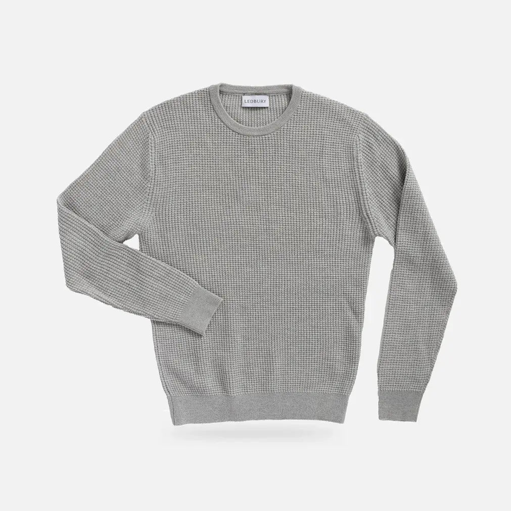 The Light Grey Heather Walden Thermal Crew Sweater Sweater- Ledbury