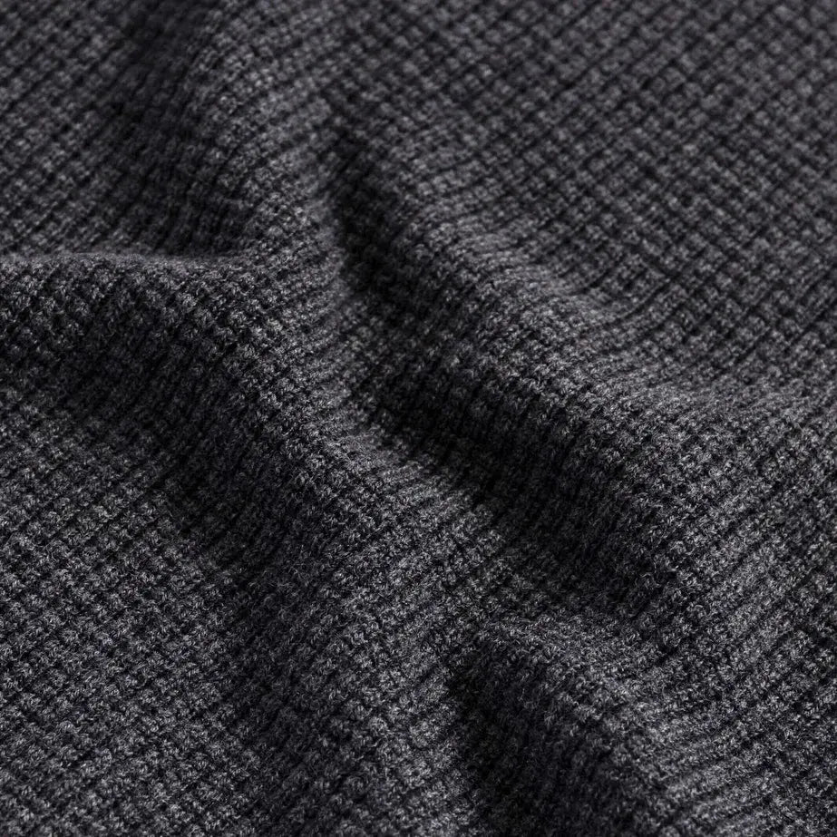 The Dark Grey Walden Thermal Crew Sweater Sweater- Ledbury