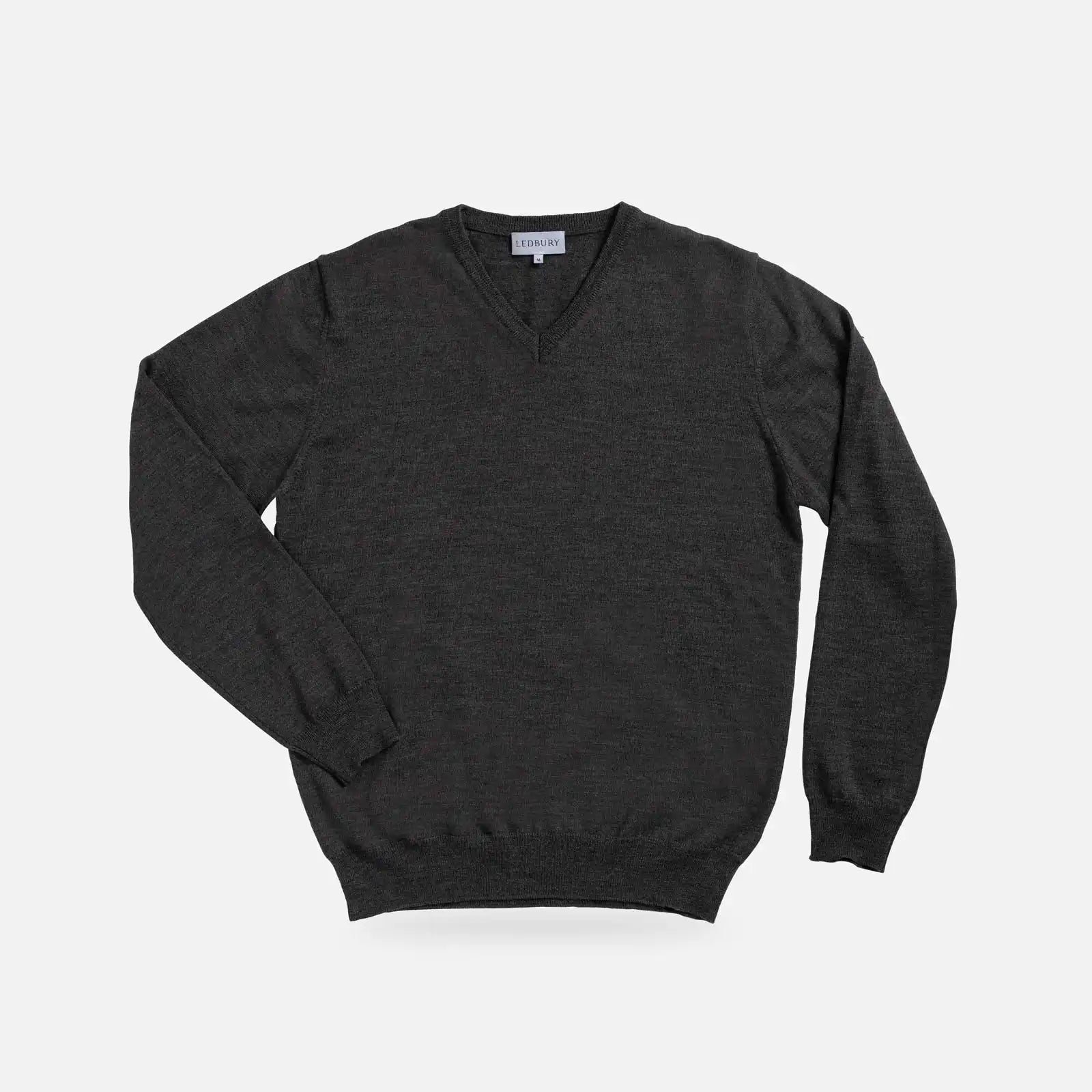 The Charcoal Heather Emmons V Neck Sweater Sweater- Ledbury