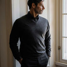 The Charcoal Heather Emmons V Neck Sweater Sweater- Ledbury