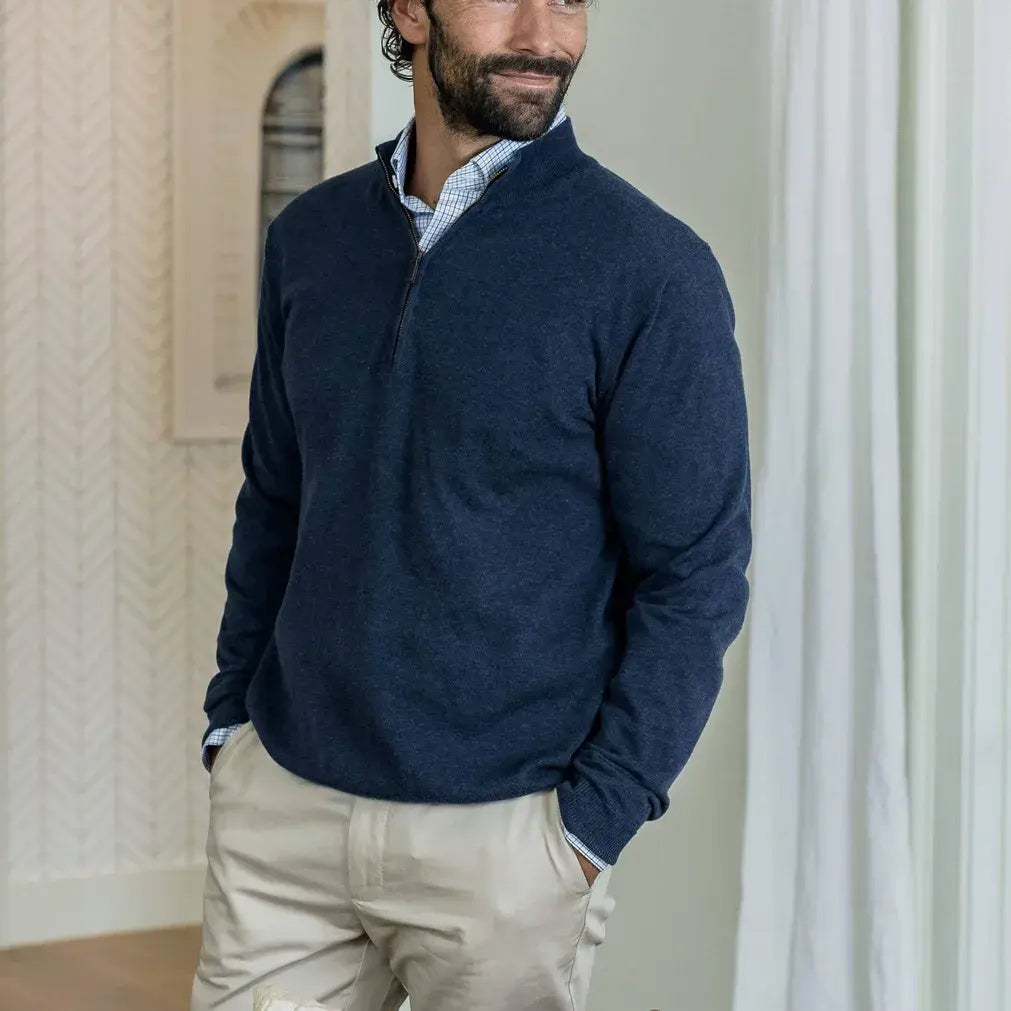 The Cadet Blue Easterley Pullover Sweater Sweater- Ledbury