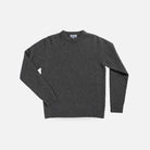 Men's Charcoal Boden Crew merino wool sweater — front view