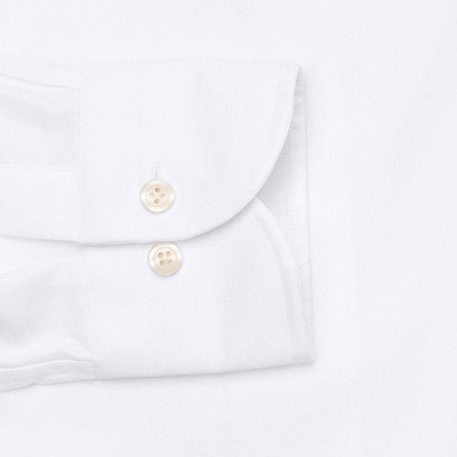 The White Fine Twill Mid-Spread Dress Shirt – Ledbury