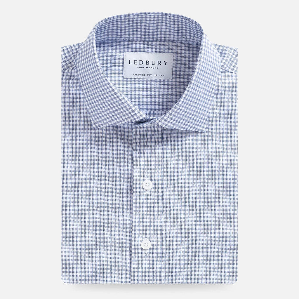 The Blue Glasper Check Custom Shirt Custom Dress Shirt- Ledbury