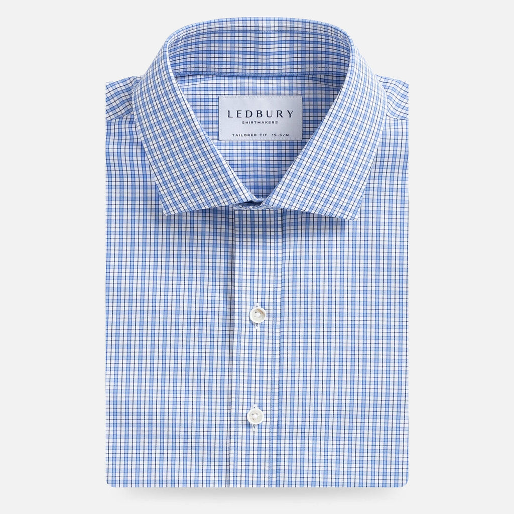 The Blue Carlough Check Dress Shirt Dress Shirt- Ledbury